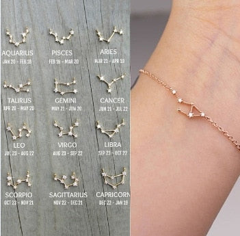 Star - Constellation Zodiac Bracelet | Astrology Charm Bracelet & Jewelry