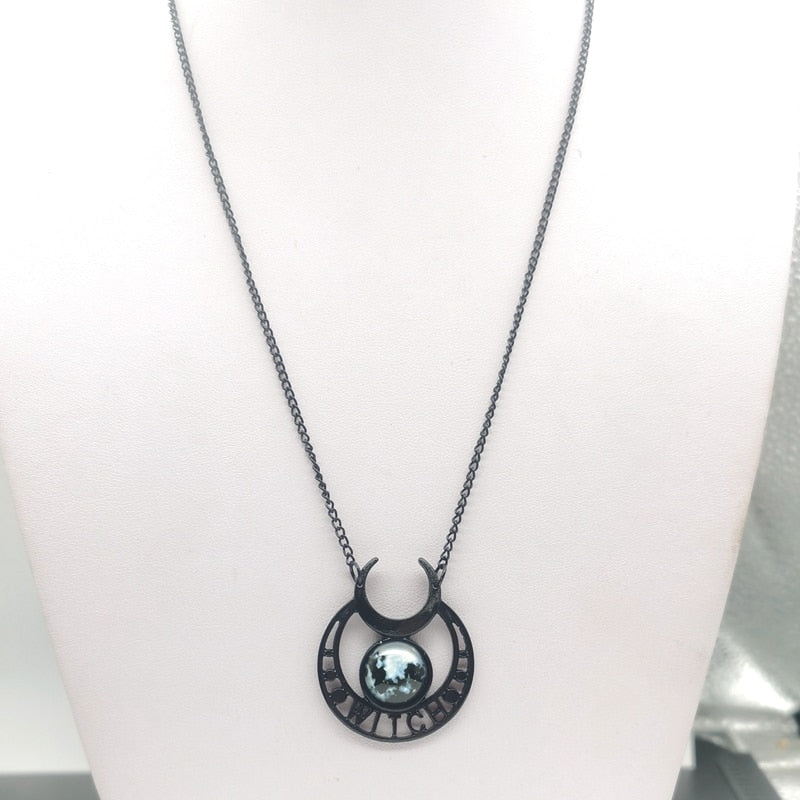 Witch Black Moon Necklace Necklace - Pendant | Witchy Jewelry, Gothic, Emo
