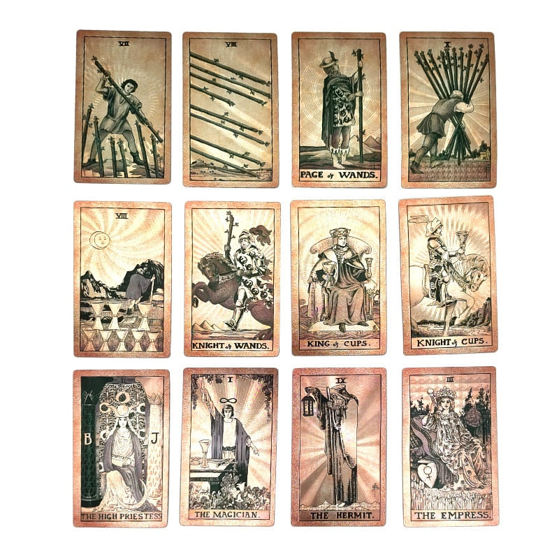 Rose Gold Foil Tarot Card Deck