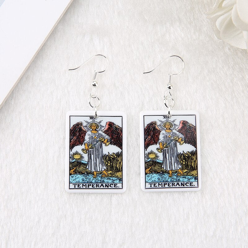 Tarot Cards Earrings | Rider- Waite-Smith, Major Arcana Jewelry