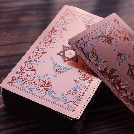 Floral Rose Gold Tarot Card Deck