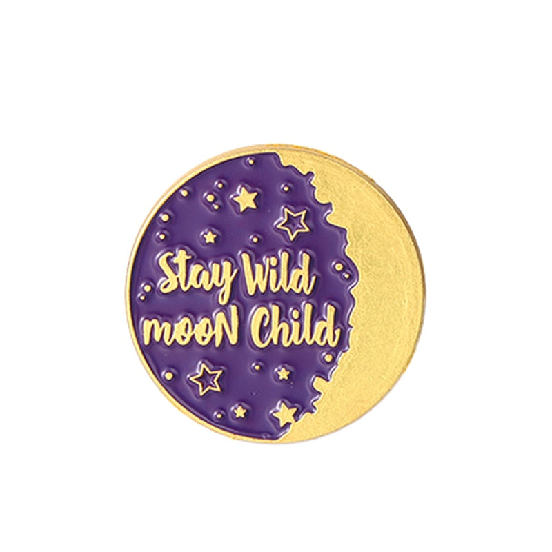 Witch Enamel Pin | Witchcraft Brooch & Tarot Cards, Moon Phase, Witches Hat