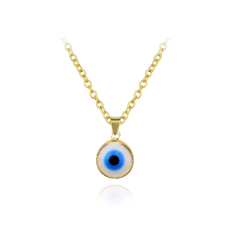 Nazar Amulet Evil Eye Pendant Necklace | Glass Eye & Leather Rope