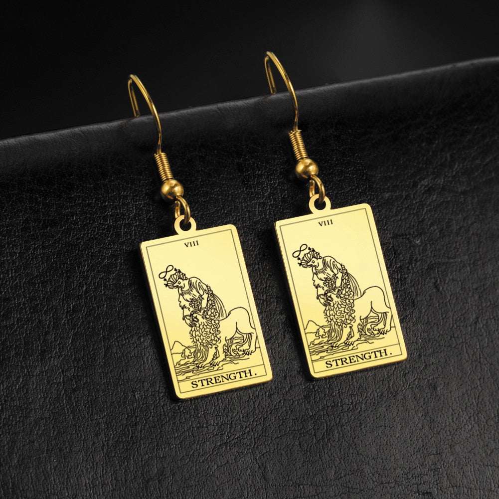 Tarot Card Gold/Silver Earring Set | Major Arcana, Spiritual Jewelry