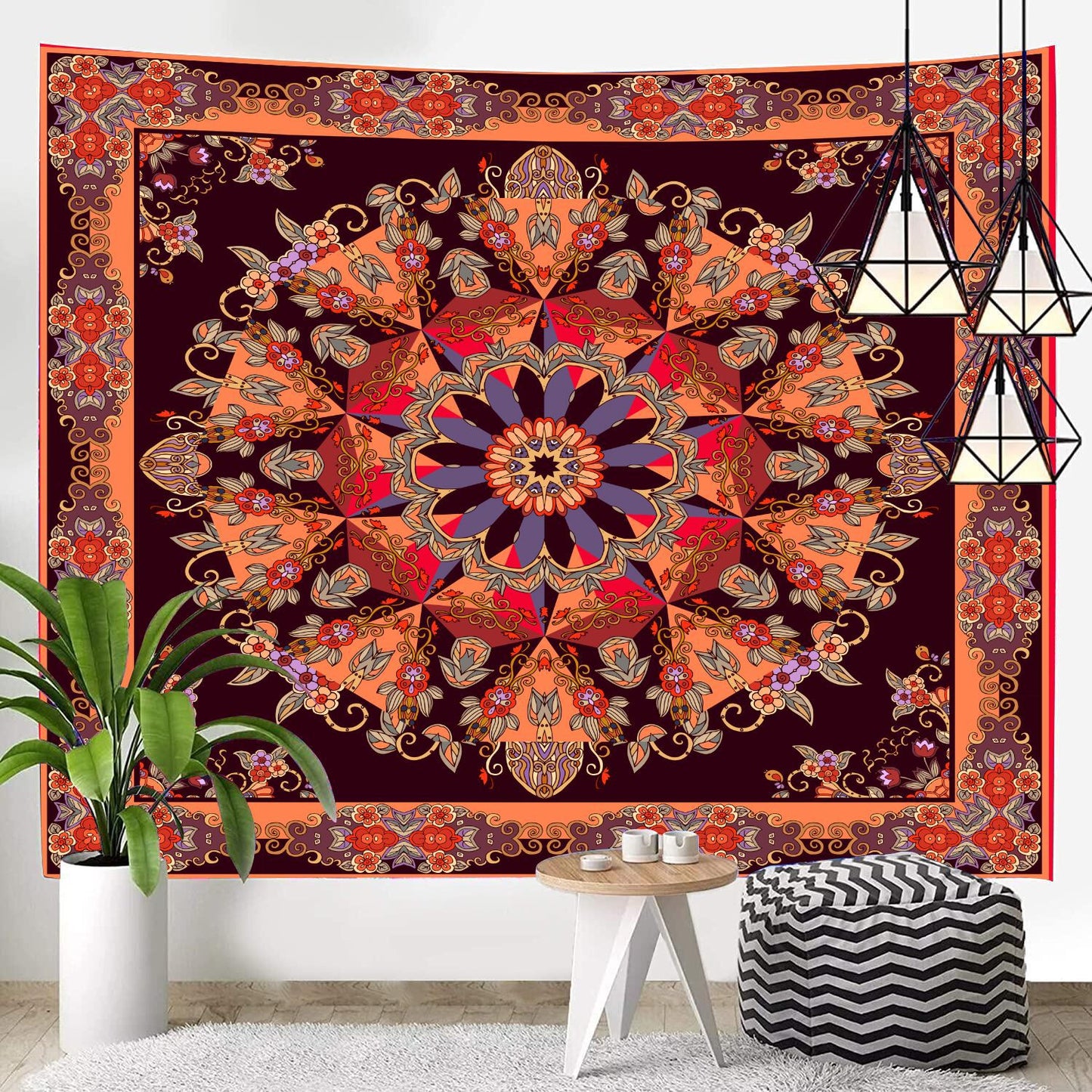 Astrology Moon Phase & Tarot Card Tapestry | Hanging Wall Art, Witchcraft, Occult, Wicca Wall Decor