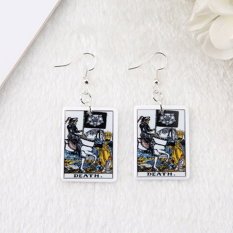 Tarot Cards Earrings | Rider- Waite-Smith, Major Arcana Jewelry