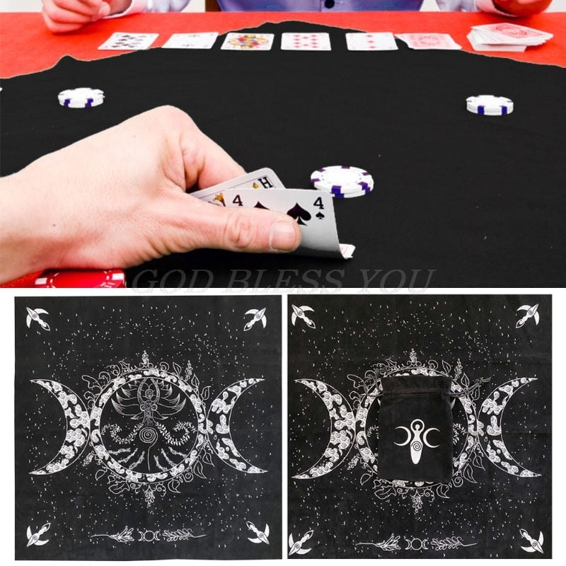 Tarot Card Divination Mat | Moon / Quarter Moon