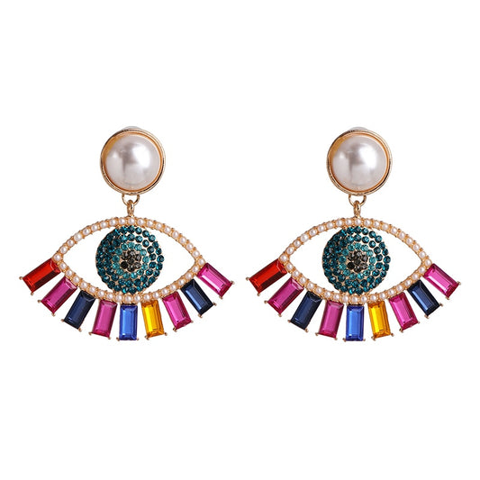 Evil Eye Bohemian Drop Earrings | Spiritual Jewelry