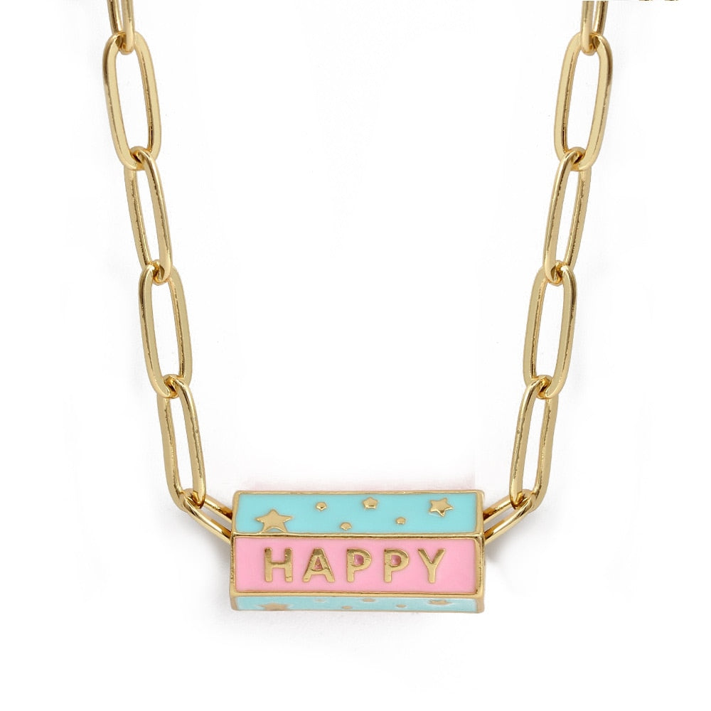 Gold Turkish Evil Eye Hexagonal Necklace | Gold Stainless Steel