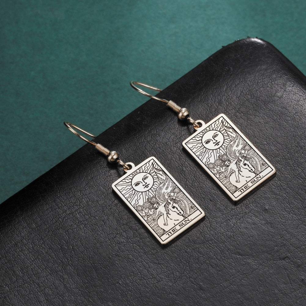 Tarot Card Gold/Silver Earring Set | Major Arcana, Spiritual Jewelry
