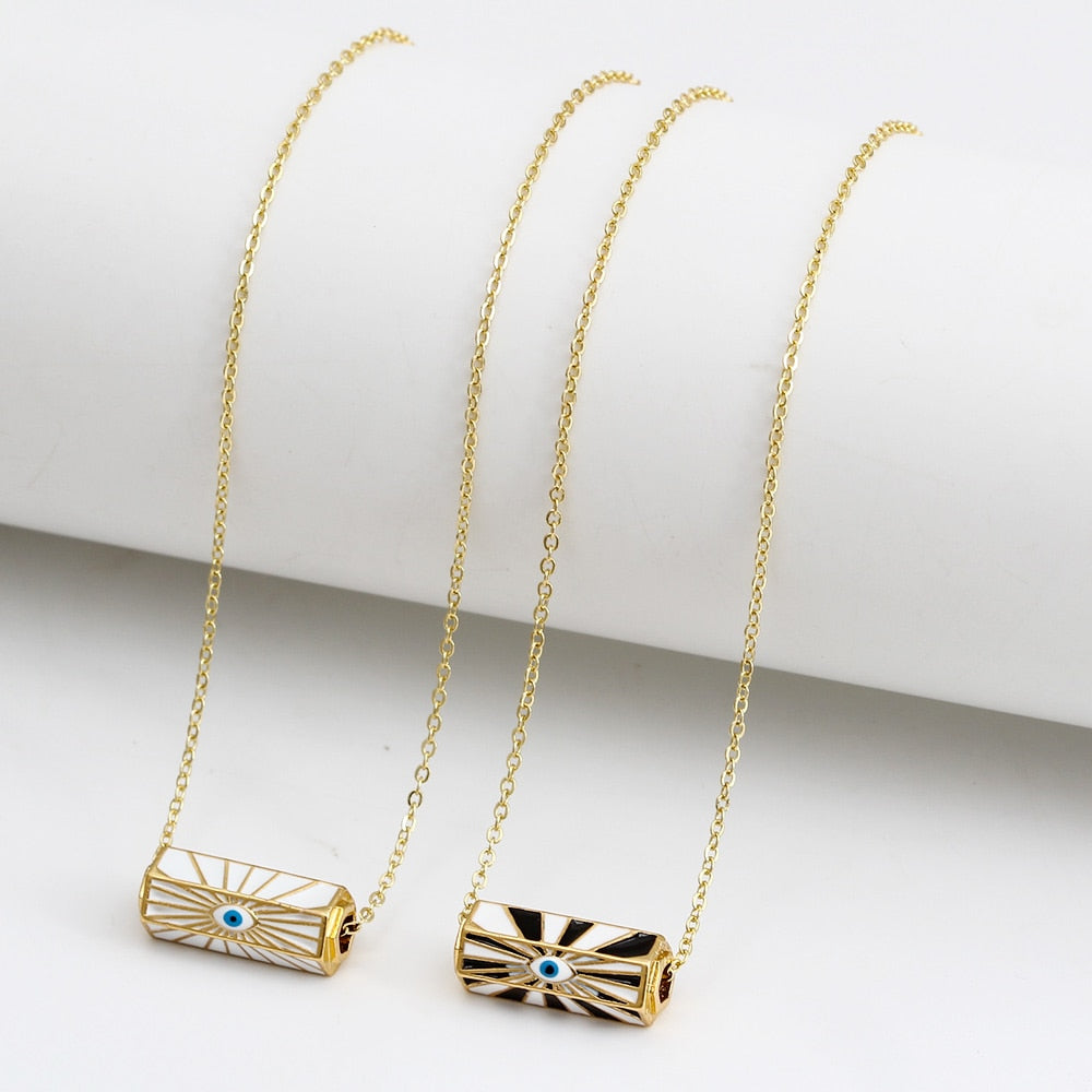 Gold Evil Eye Necklace and Pendant | Hexagonal Shape