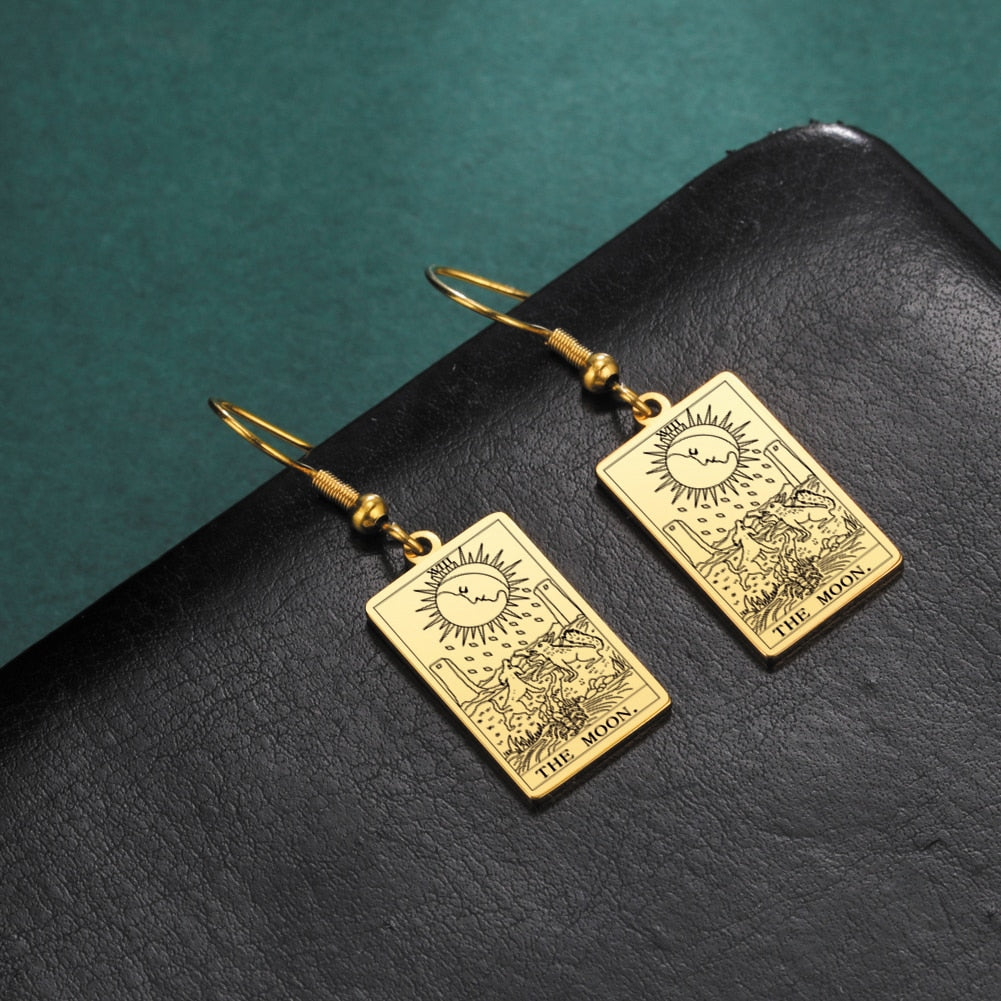 Tarot Card Gold/Silver Earring Set | Major Arcana, Spiritual Jewelry