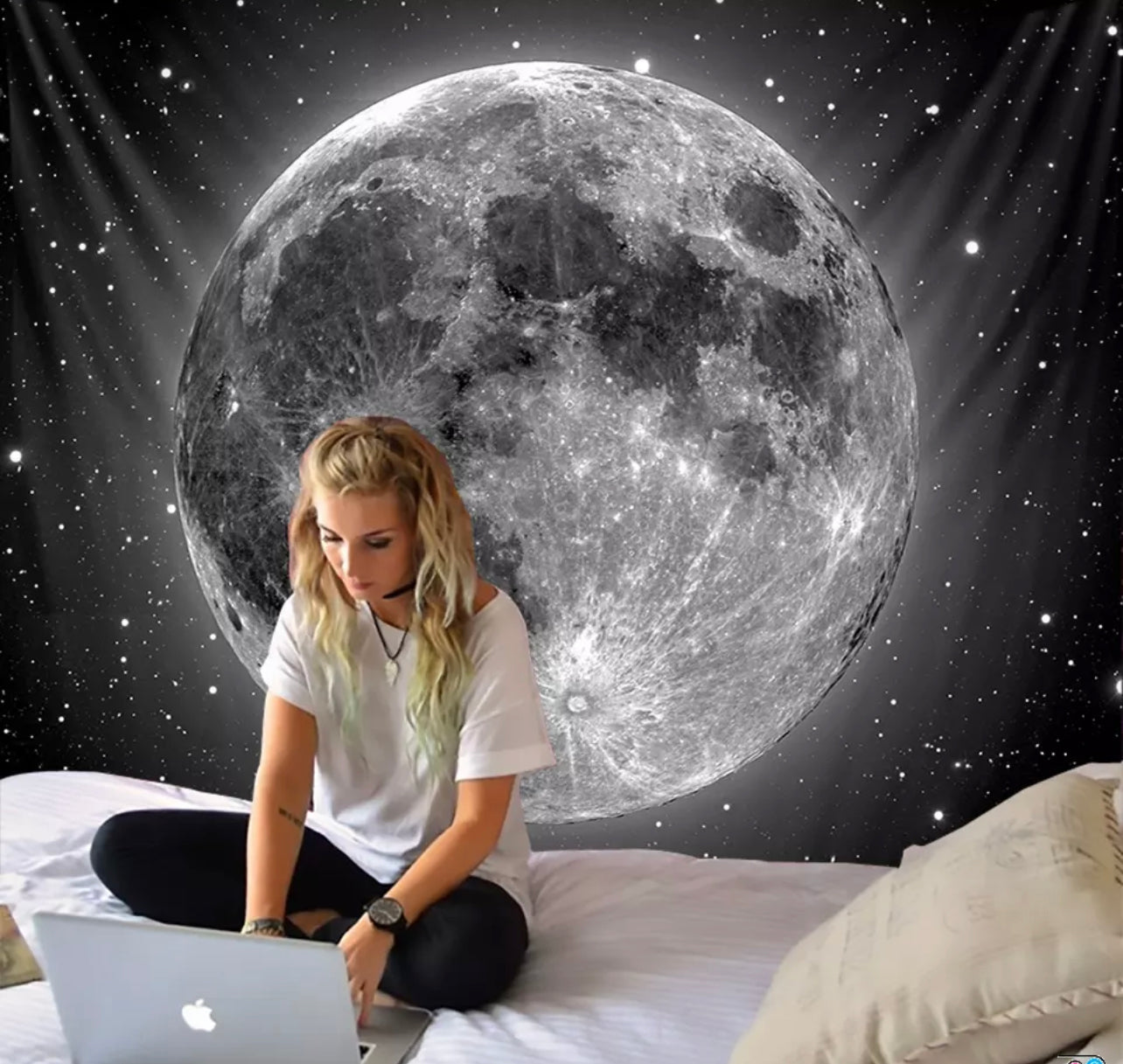 Aesthetic Full Moon Tapestry | Lunar Style
