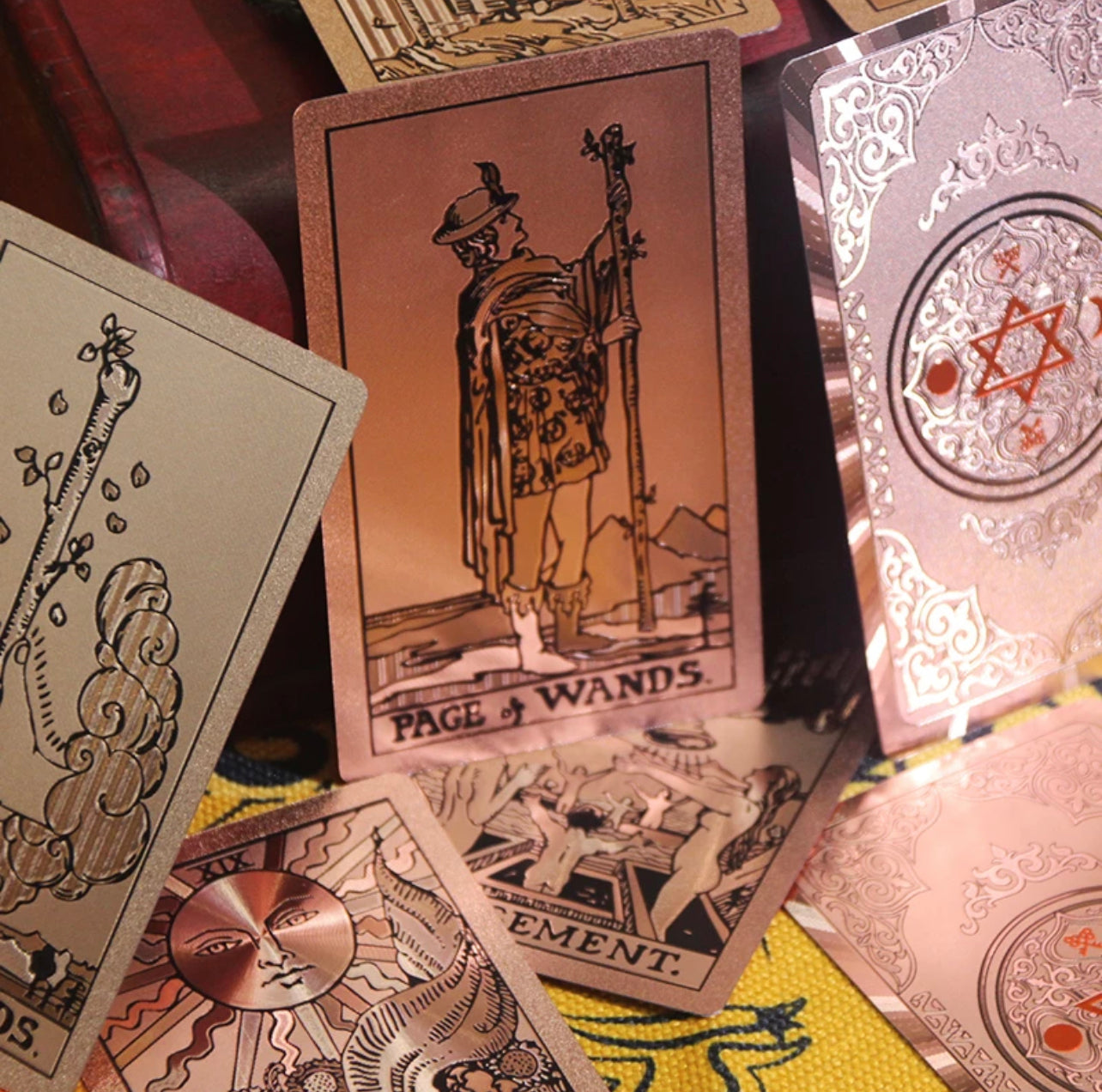 Shimmer Pink Tarot Card Deck, Pink Storage Box