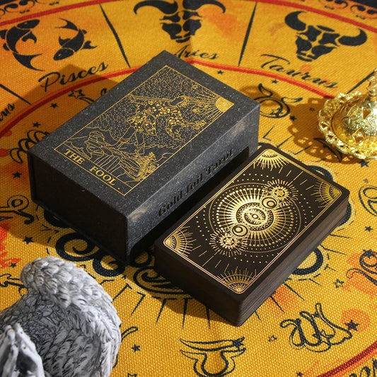 Gold - Black Luxury Rider-Waite-Smith Tarot Card Deck