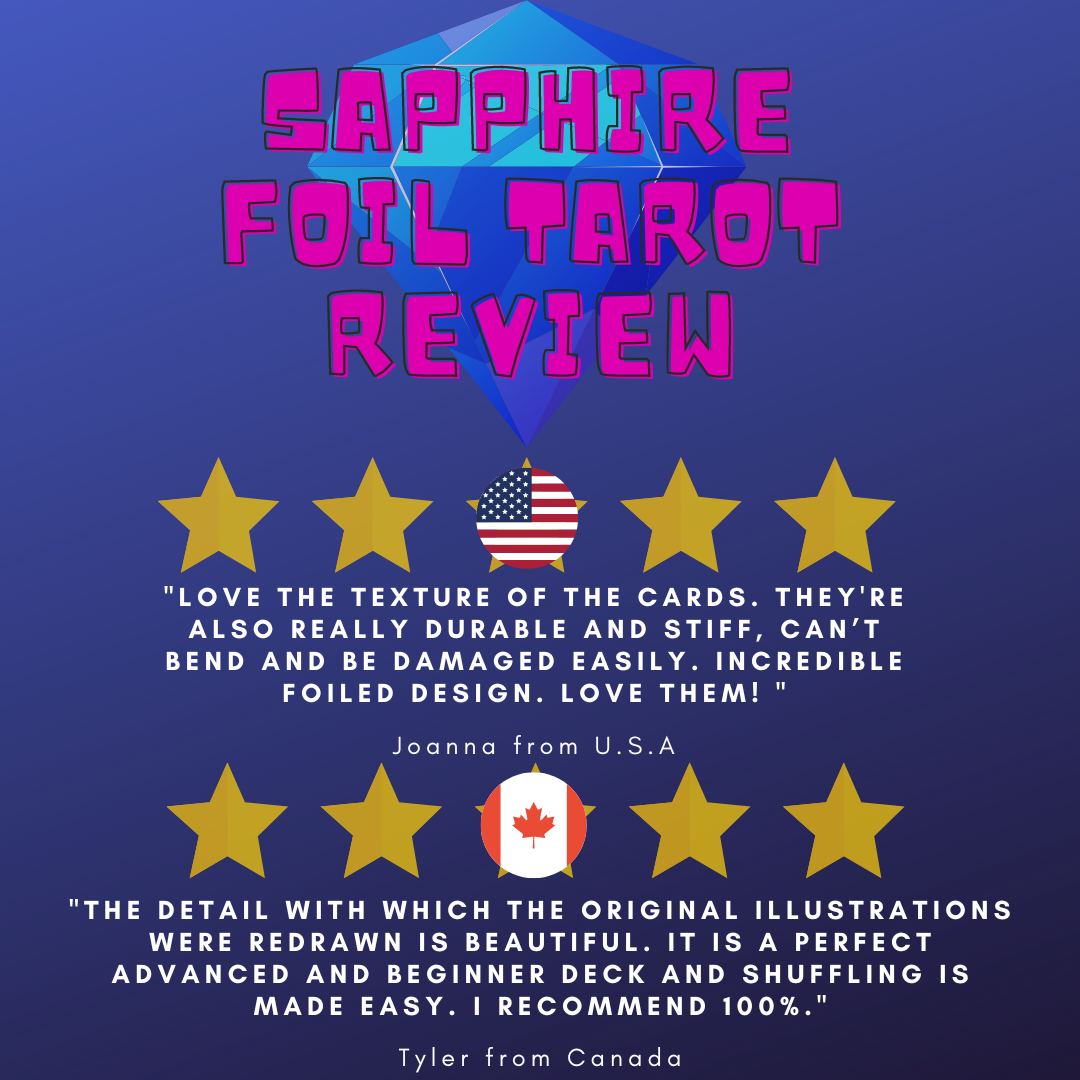 Sapphire Foil Tarot Card Set | Rider-Waite Divination Deck