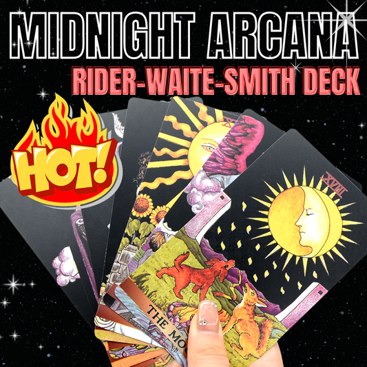 Bold Black ‘Midnight Arcana’ Tarot Card Deck | Rider-Waite-Smith