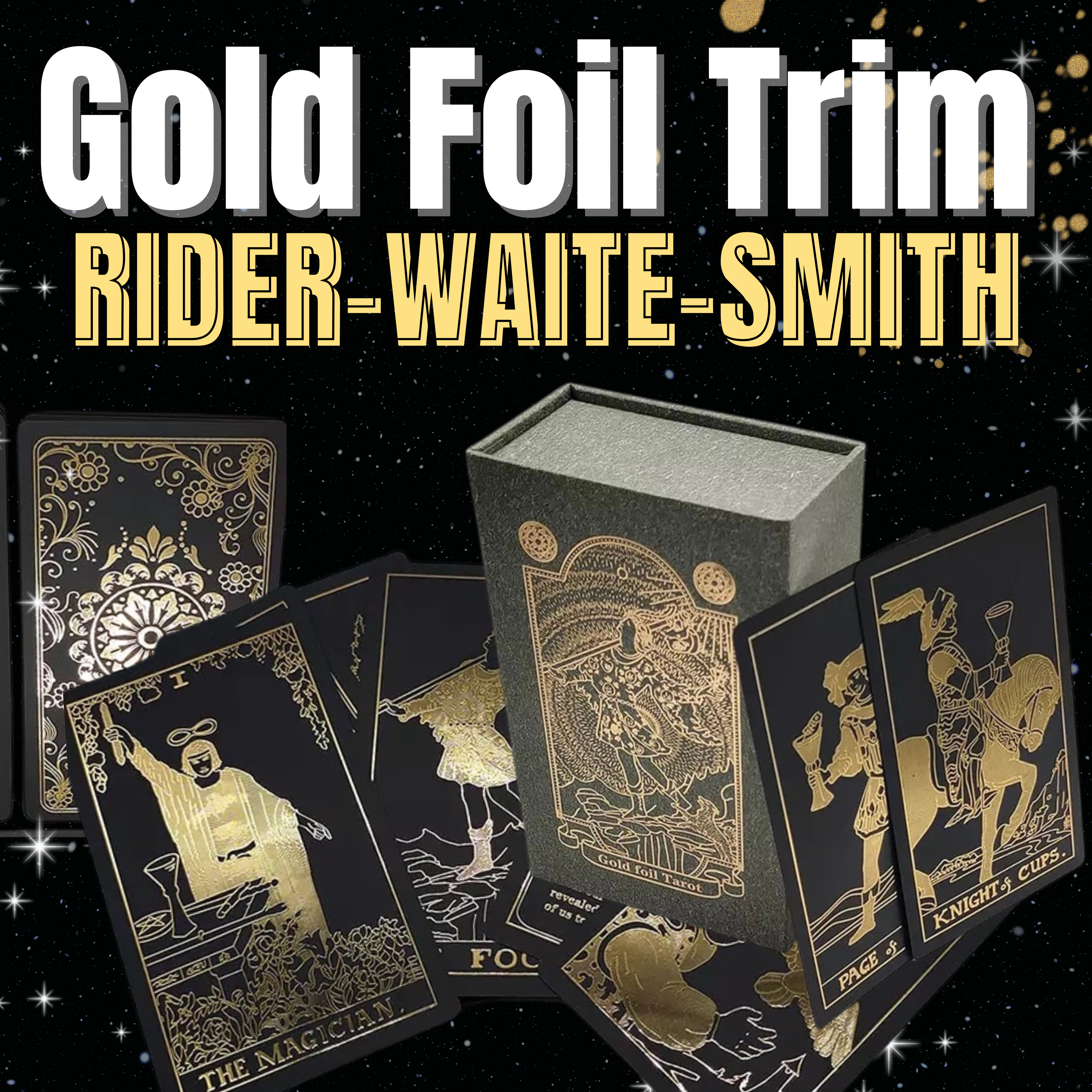 tub Dare Fearless Black-Gold Foil Trim Tarot Card Deck – Tarot Awakened