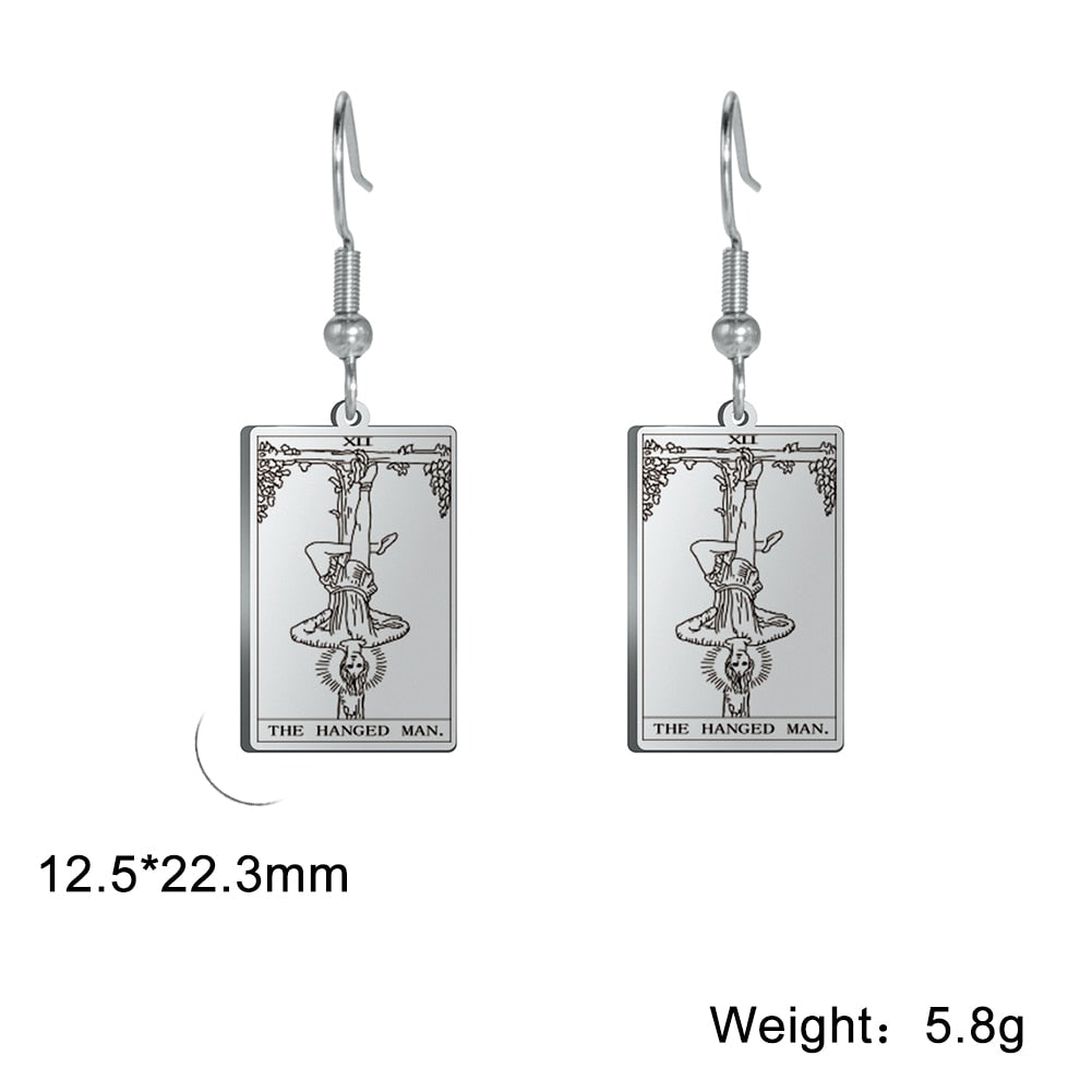 Tarot Card Gold/Silver Earring Set | Major Arcana, Spiritual Jewelry
