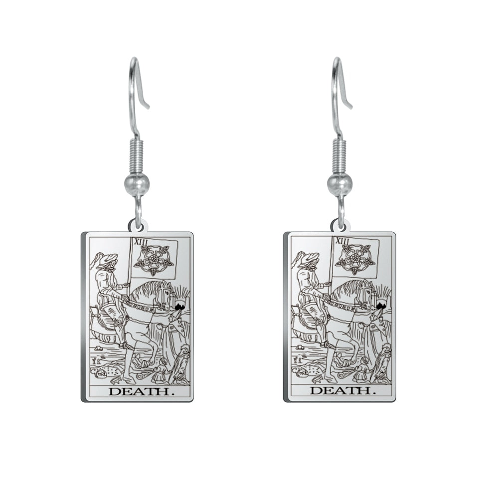 Tarot Card Gold/Silver Earring Set | Major Arcana, Spiritual Jewelry