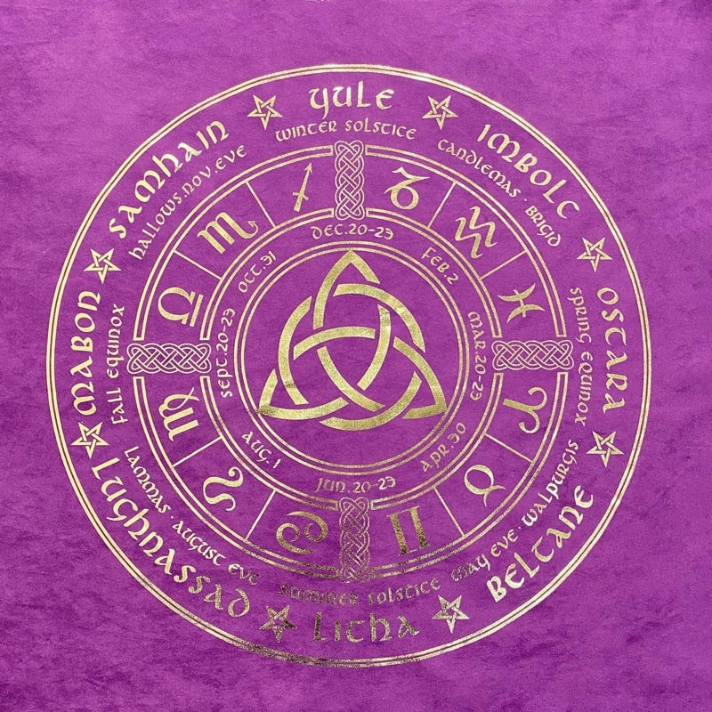 Tarot Divination Mat / Tapestry | Astrology, Zodiac Flannel Alter Mat