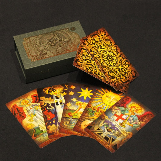 Gold Foil 'Vintage Fire' Tarot Card Deck