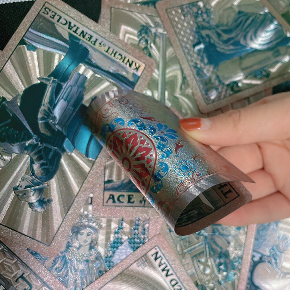 Pink-Coffee Silver Foil Rider-Waite-Smith Tarot Card Deck