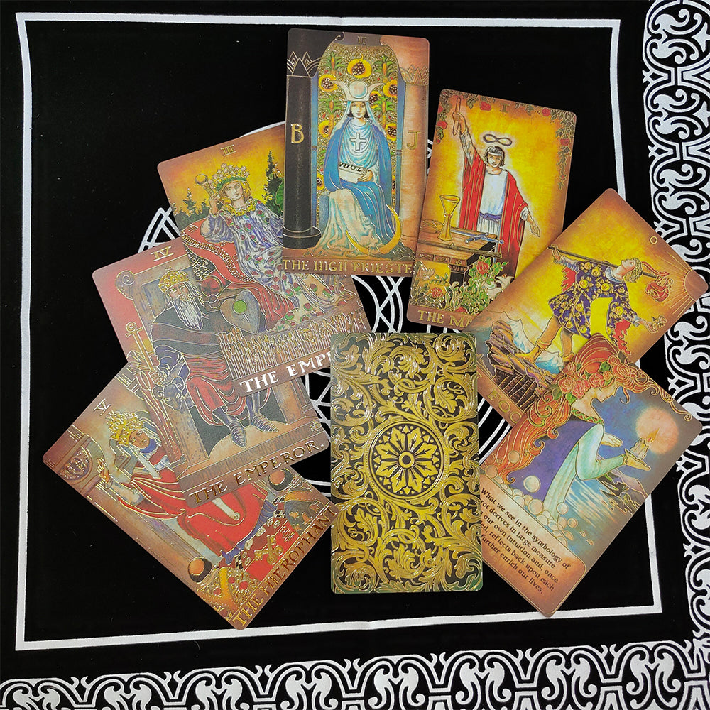'Vintage Rhyme' Gilded Foil Tarot Card Deck