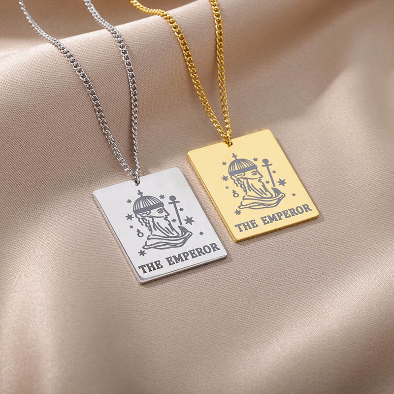 Vintage Tarot Card Pendant Necklace | Major Arcana Tarot Jewelry