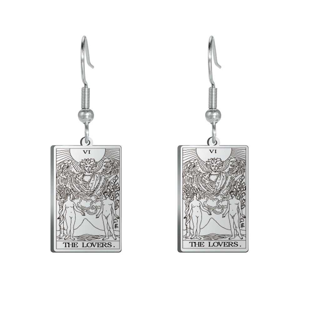 Tarot Card Gold/Silver Earring Set | Major Arcana, Spiritual Jewelry