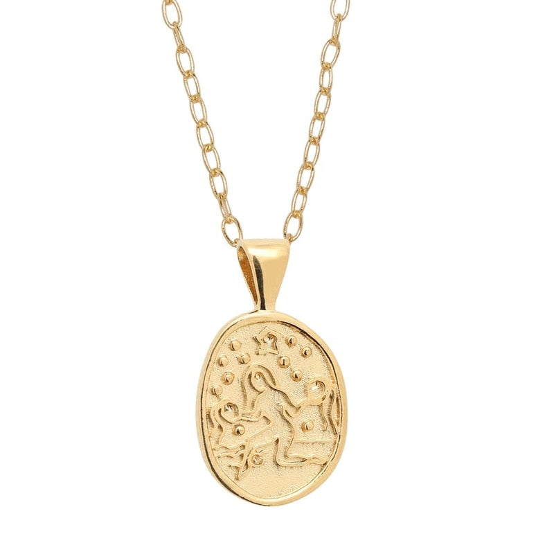 Oval Dainty Tarot Card Necklace| Major Arcana Jewelry