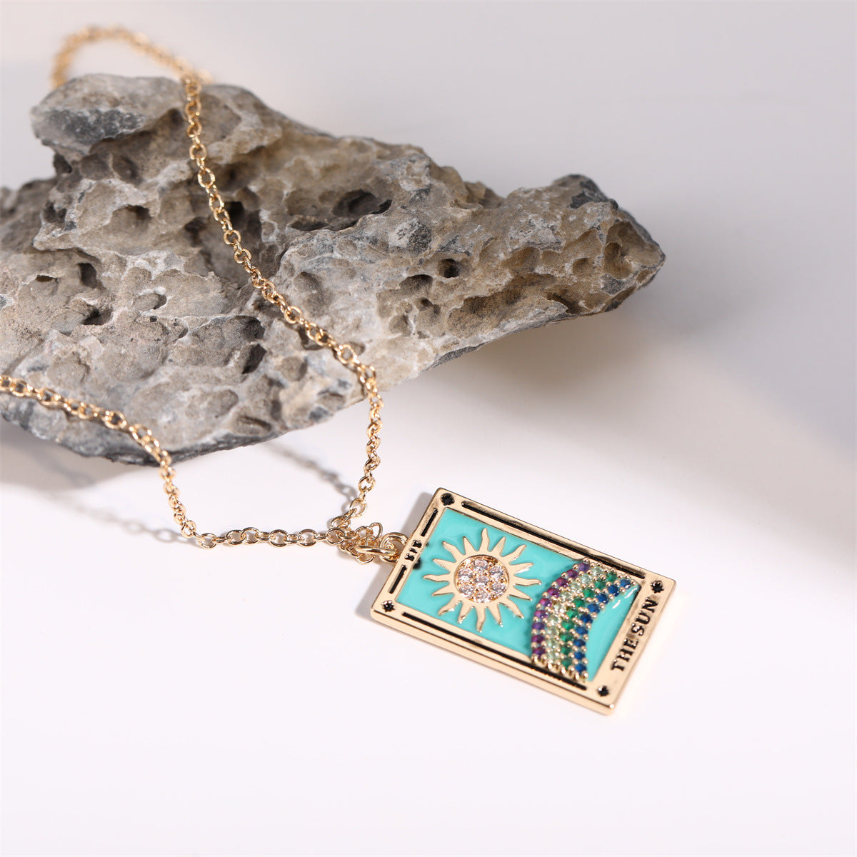 18k Gold Plated Tarot Card Necklace | Dainty, Major Arcana