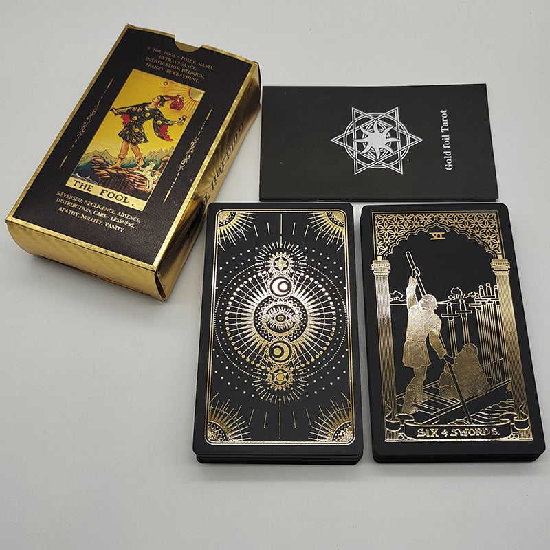 Premium Luxury Gold Foil Tarot Card Decks | Rider-Waite-Smith Oracle