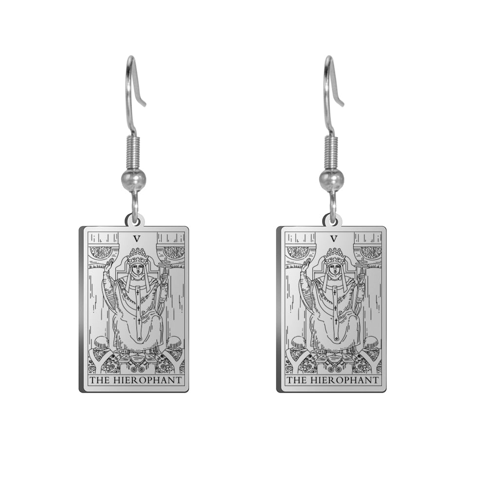 Tarot Card Gold/Silver Earring Set | Major Arcana, Spiritual Jewelry