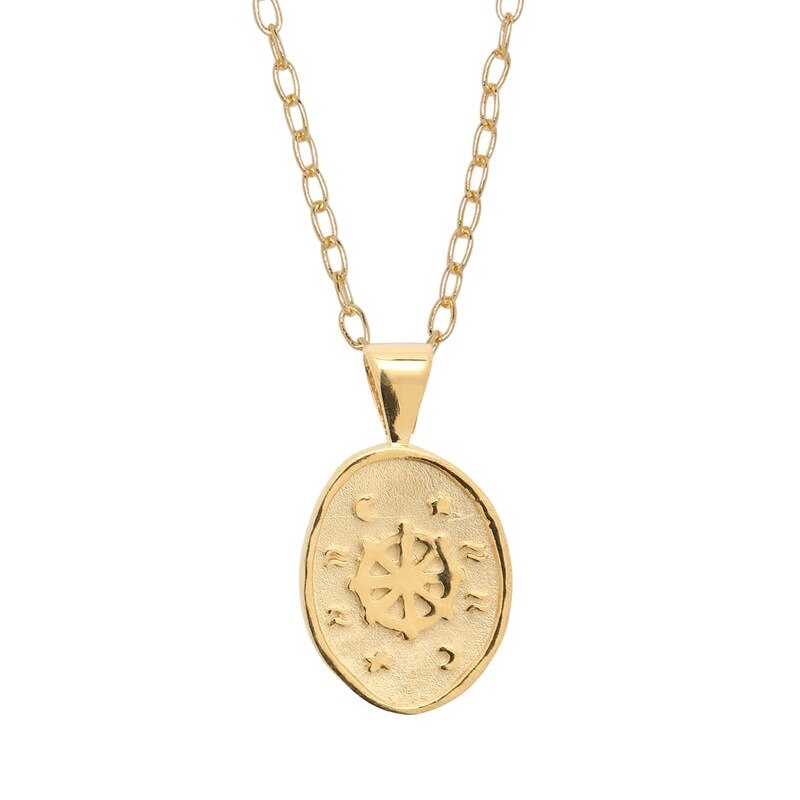 Oval Dainty Tarot Card Necklace| Major Arcana Jewelry