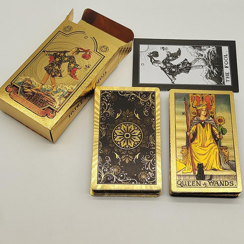 Premium Luxury Gold Foil Tarot Card Decks | Rider-Waite-Smith Oracle