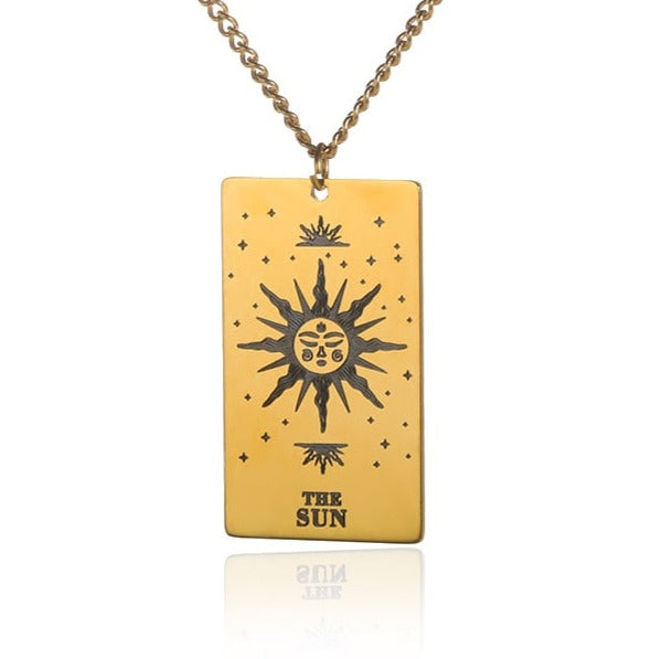 Gold / Silver Plated Classic Tarot Cards Pendant and Necklace | Major Arcana, Spiritual Jewelry