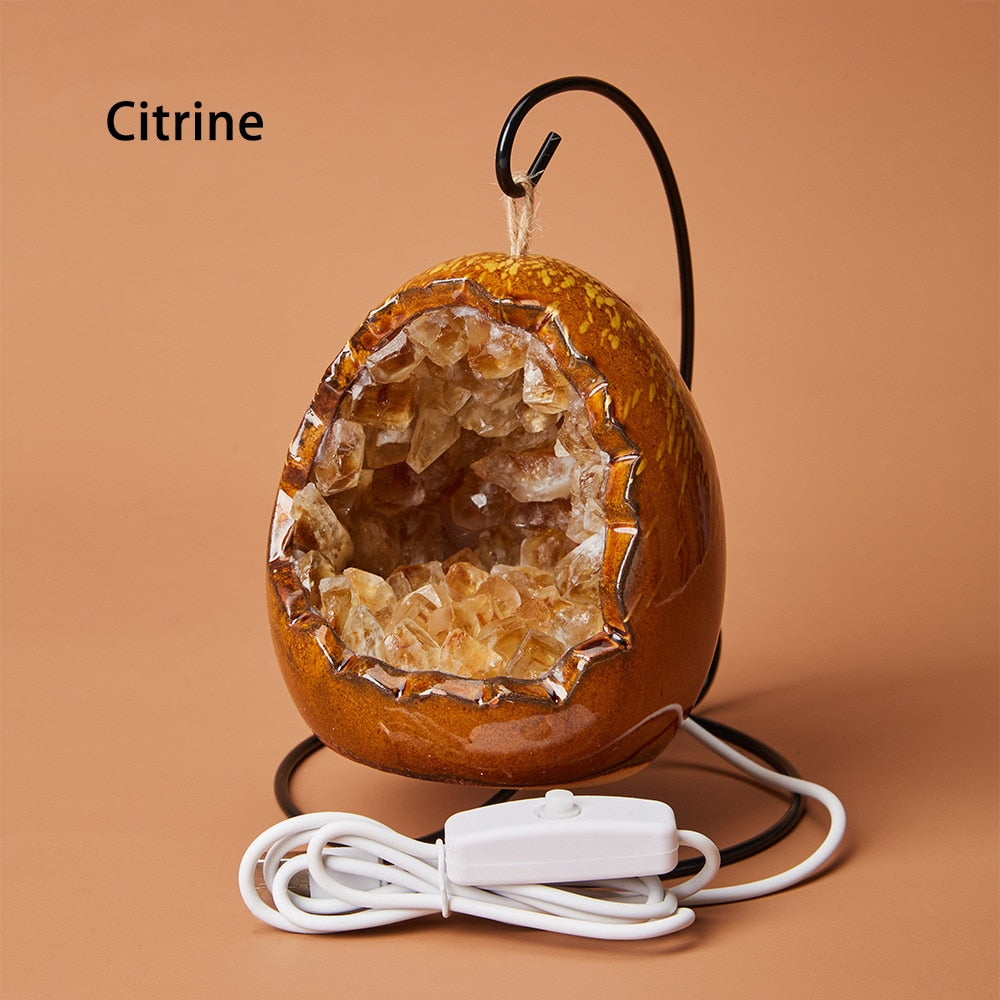 Natural Healing Crystal Stone Lamp - Light Decoration | Amethyst Cluster