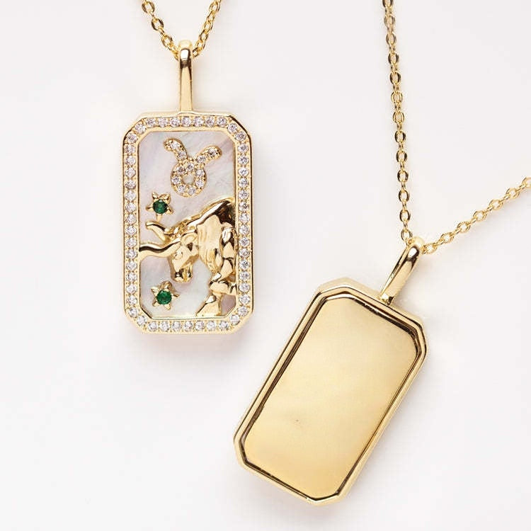 Zodiac Dainty Necklace for Women | Gold Plated Astrological 12 Constellation Stainless Steel Pendant