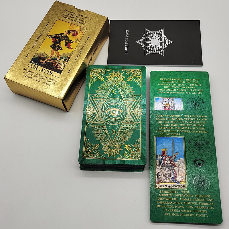 Premium Luxury Gold Foil Tarot Card Decks | Rider-Waite-Smith Oracle