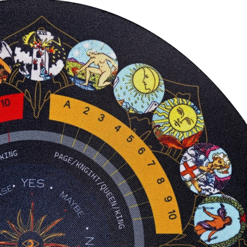 Divination Table Mat | Durable Rubber Tarot Card, Astrology Practice Mat