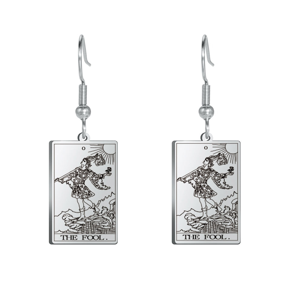 Tarot Card Gold/Silver Earring Set | Major Arcana, Spiritual Jewelry