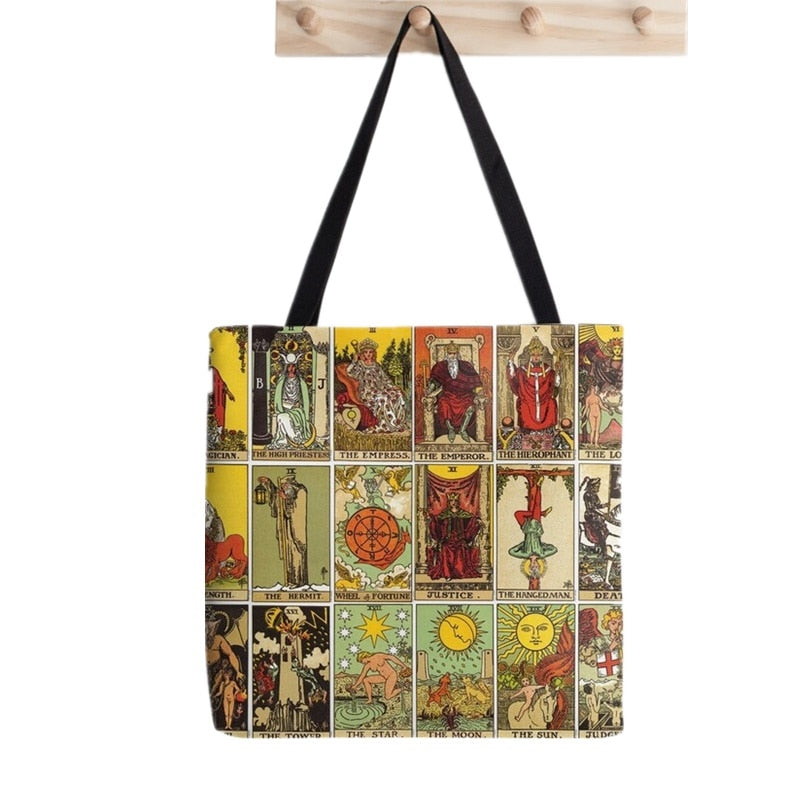 Tarot Card Major Arcana Tote Bag | Carrying Bag, Rider-Waite-Smith