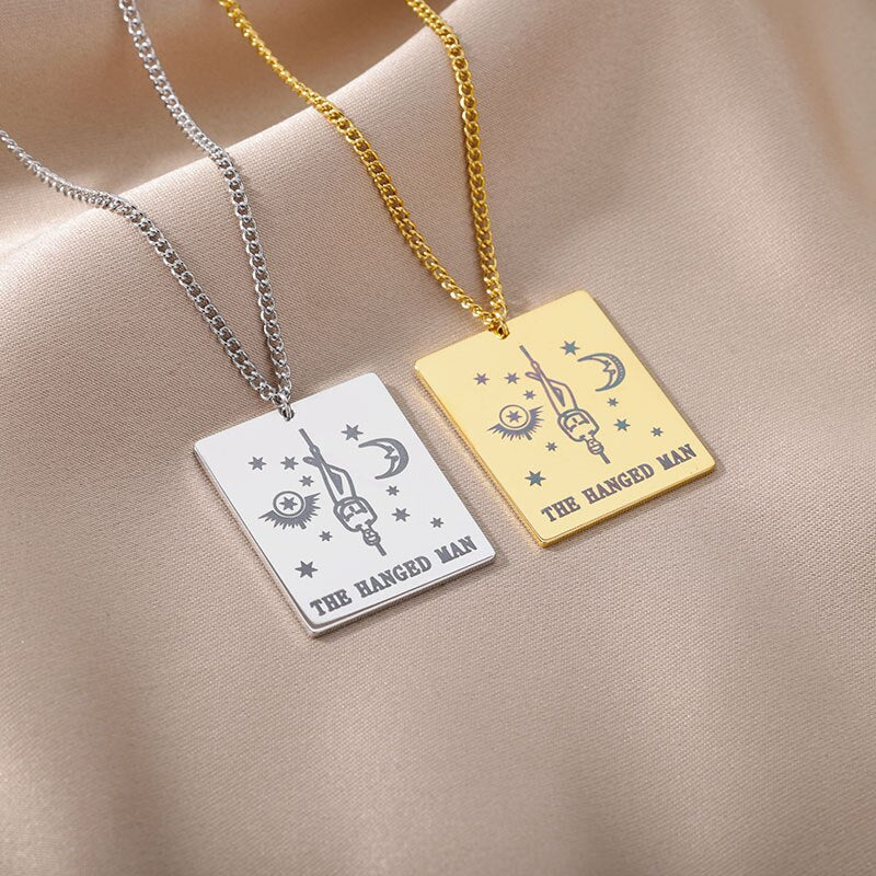 Vintage Tarot Card Pendant Necklace | Major Arcana Tarot Jewelry