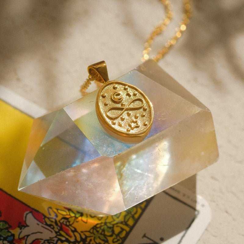 Oval Dainty Tarot Card Necklace| Major Arcana Jewelry