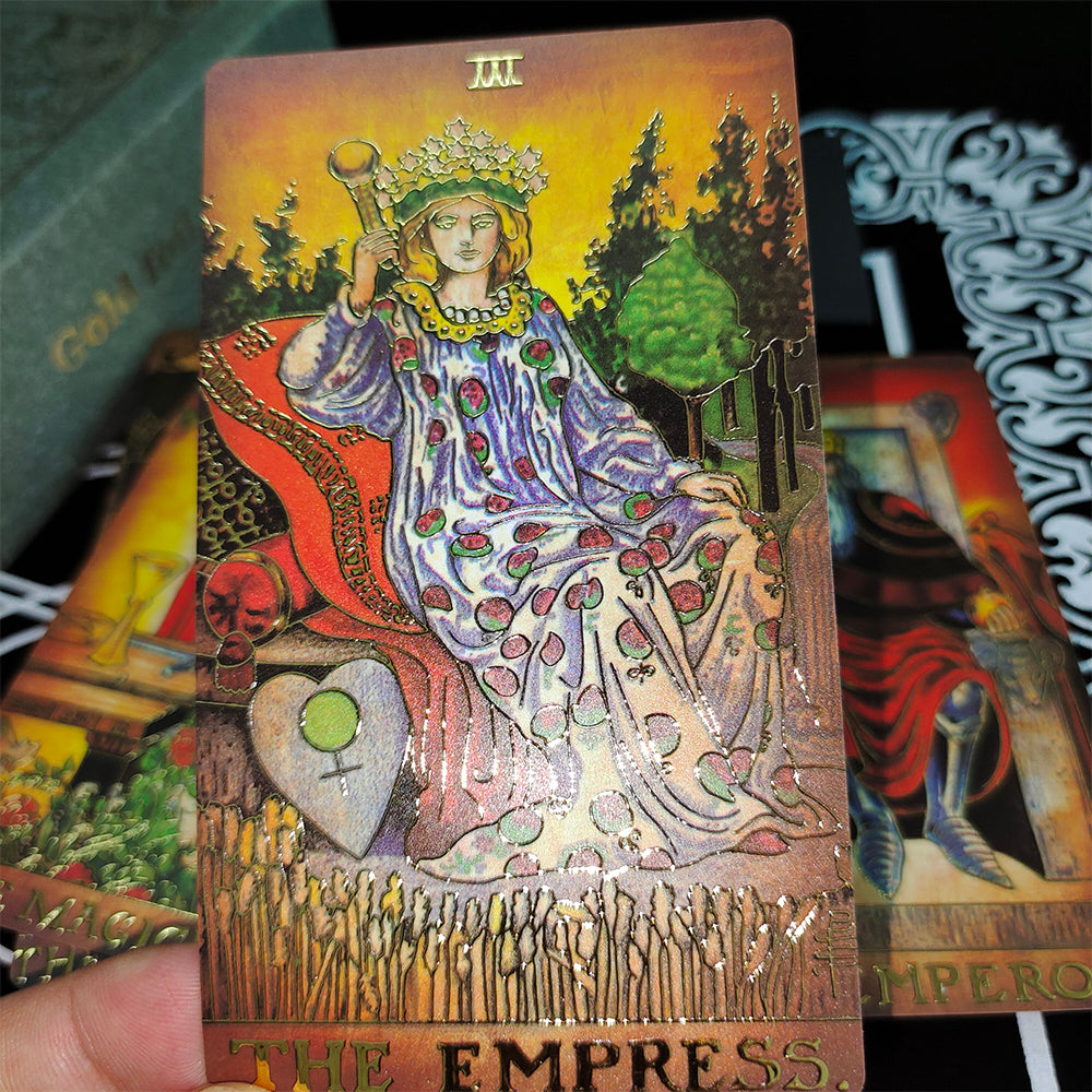 'Vintage Rhyme' Gilded Foil Tarot Card Deck