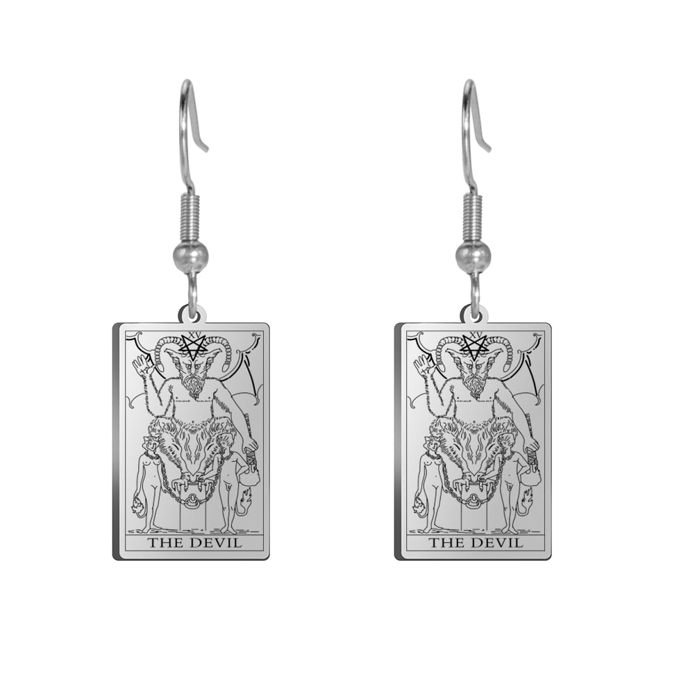 Tarot Card Gold/Silver Earring Set | Major Arcana, Spiritual Jewelry