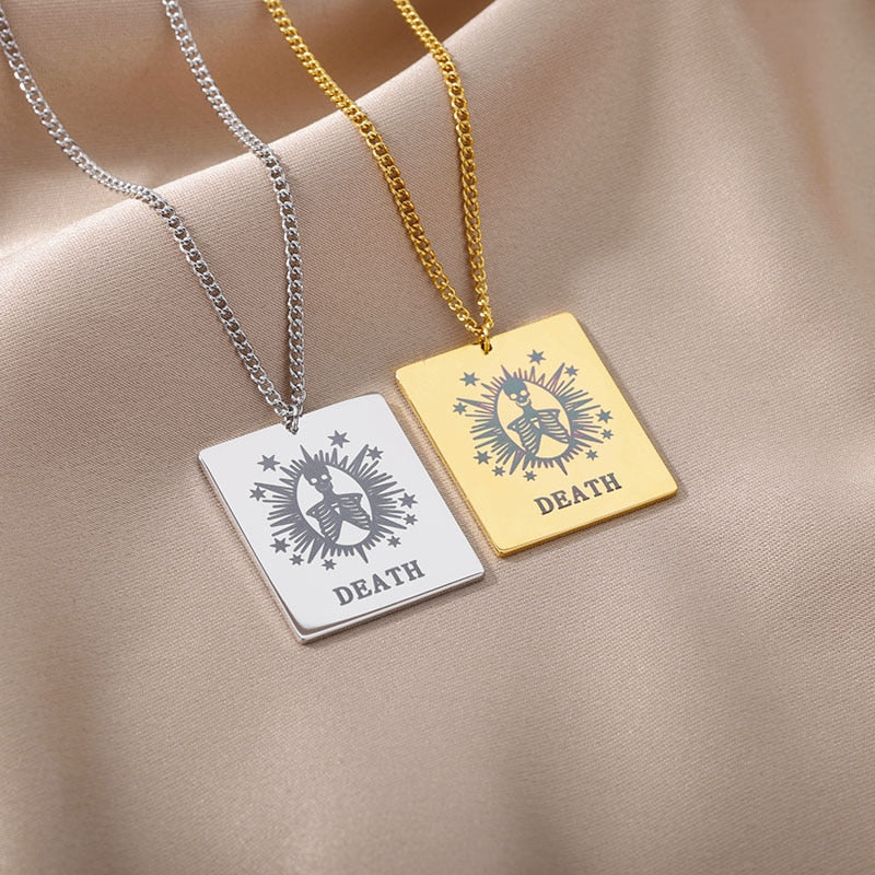 Vintage Tarot Card Pendant Necklace | Major Arcana Tarot Jewelry