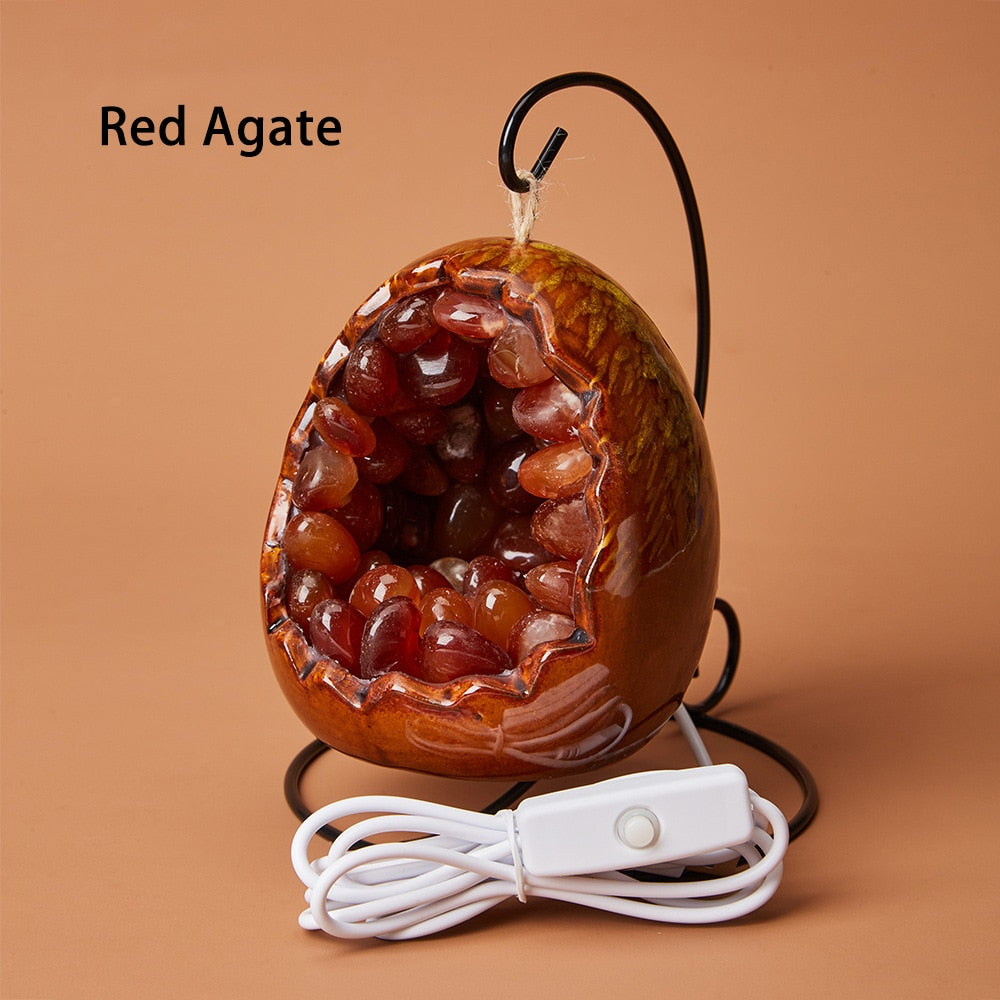 Natural Healing Crystal Stone Lamp - Light Decoration | Amethyst Cluster