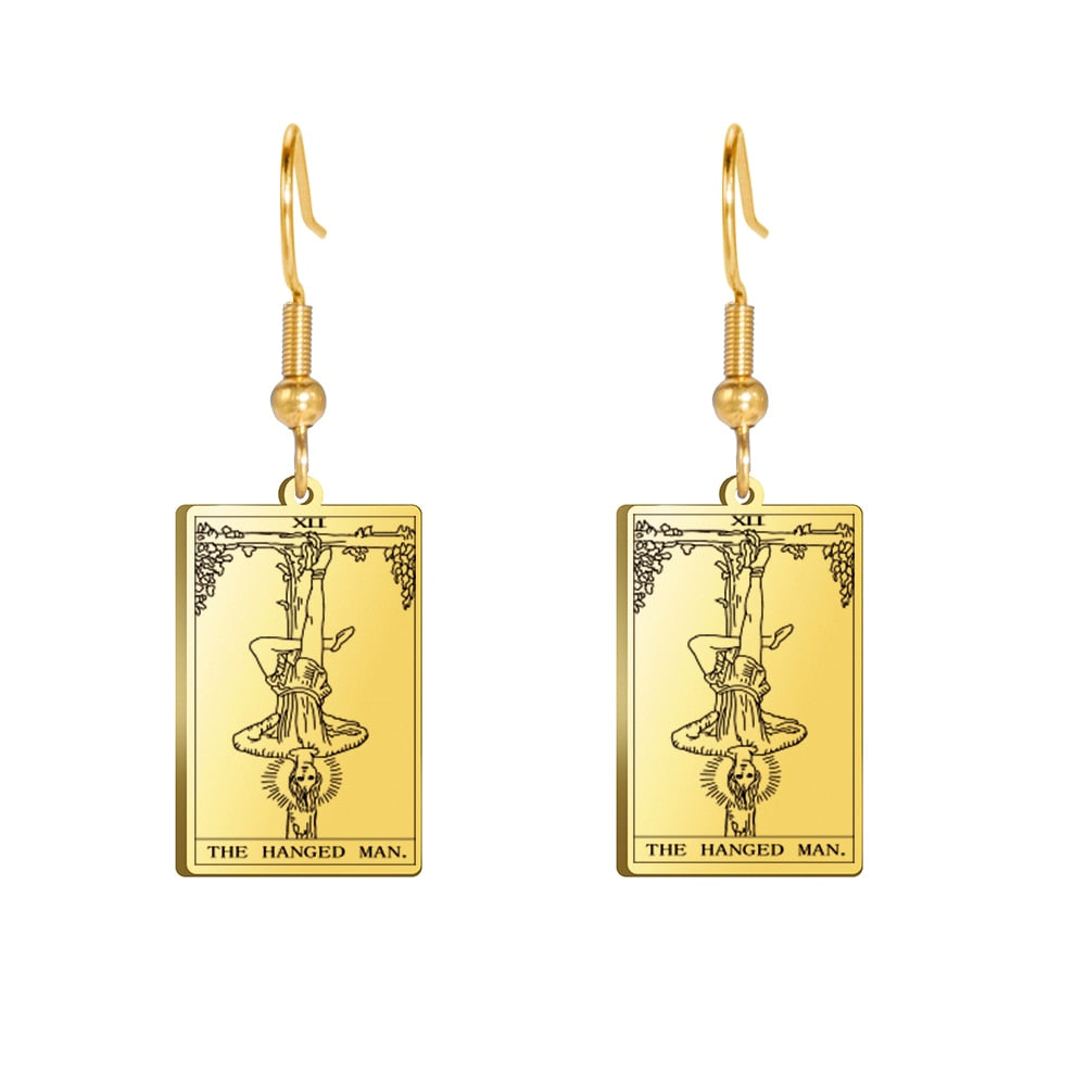 Tarot Card Gold/Silver Earring Set | Major Arcana, Spiritual Jewelry